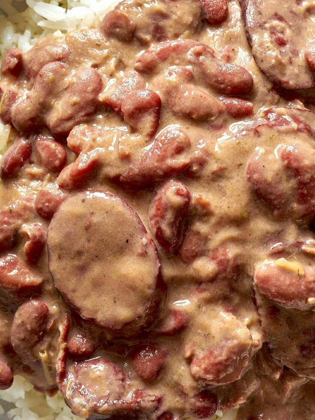Close-up of New-Orleans Style Red Beans and Rice
